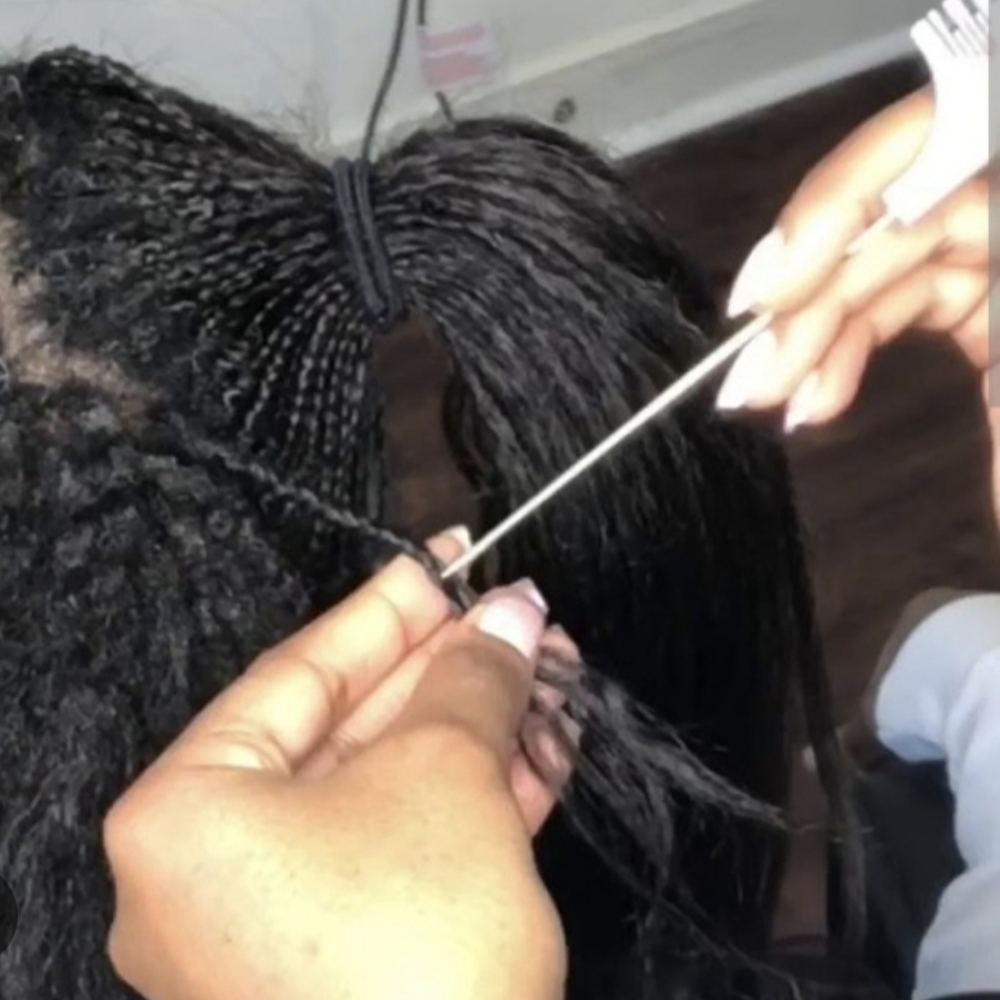 Braids Take down at Cultured Crowns Studio in Richmond, VA
