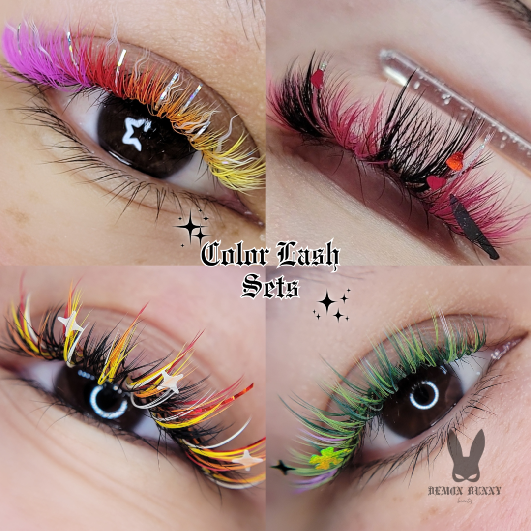 Color Lash Set at Demon Bunny Beauty in Tacoma, WA