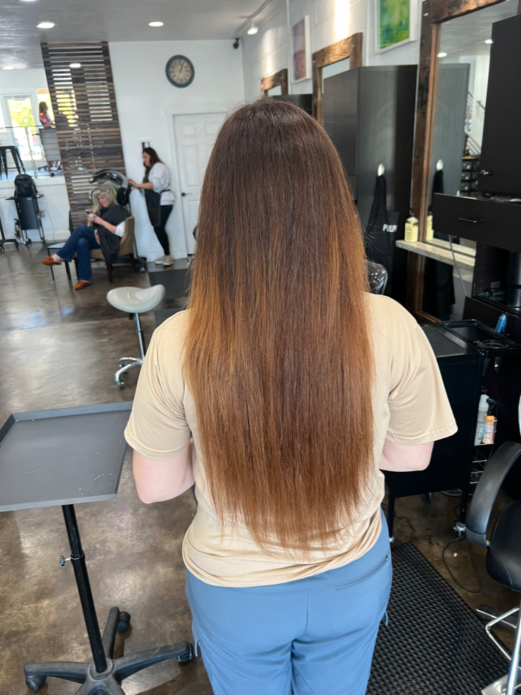 Hair extension consultation