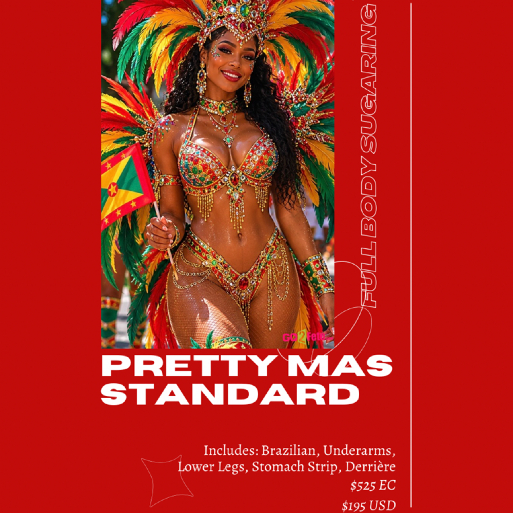 The Pretty Mas Standard at Sugar Luxe 473 - #1 Spicemas Skin Prep Destination in Pearland, TX