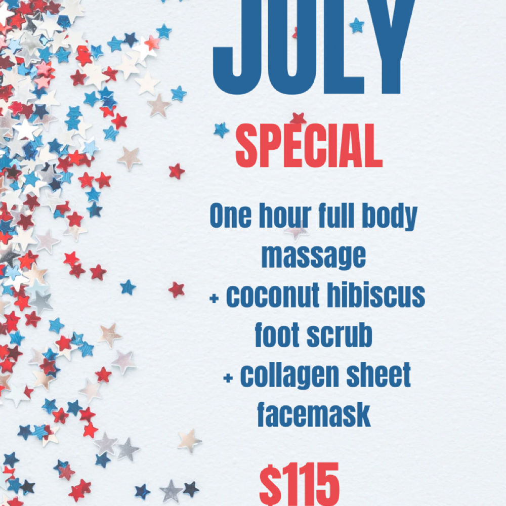 July Special at Serenity Pointe Massage Therapy in Ocean Springs, MS