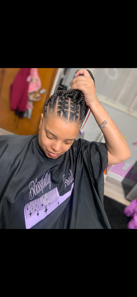 Criss-Cross Fulani at Blissfully Braiding Beauty Bar in Overland Park, KS