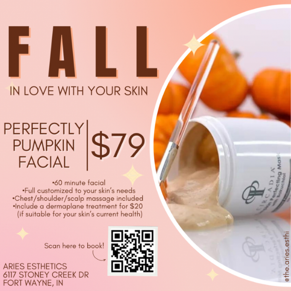 Perfectly Pumpkin Facial at Aries Esthetics in Fort Wayne, IN