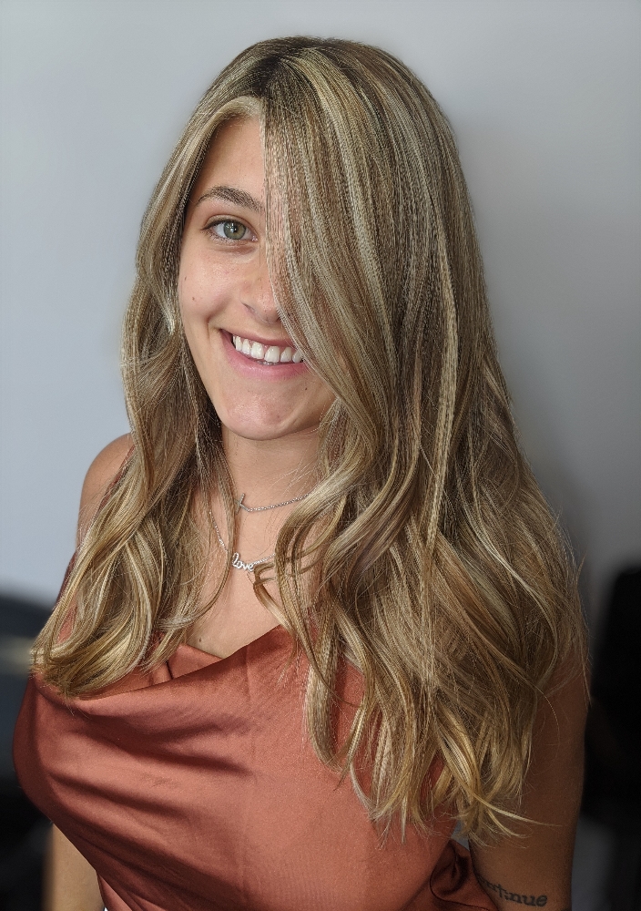 half foil color and Blow Dry