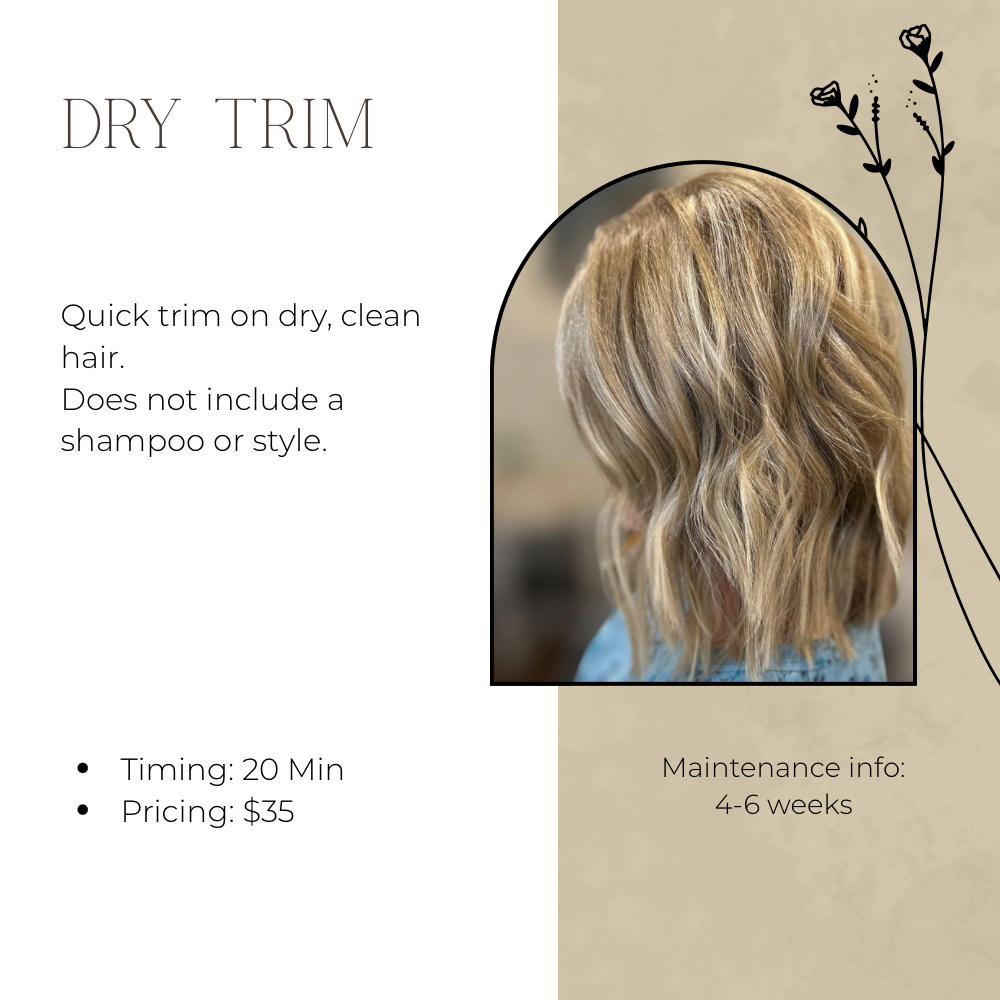 Dry Trim at Carley’s Color Lounge in Fort Worth, TX