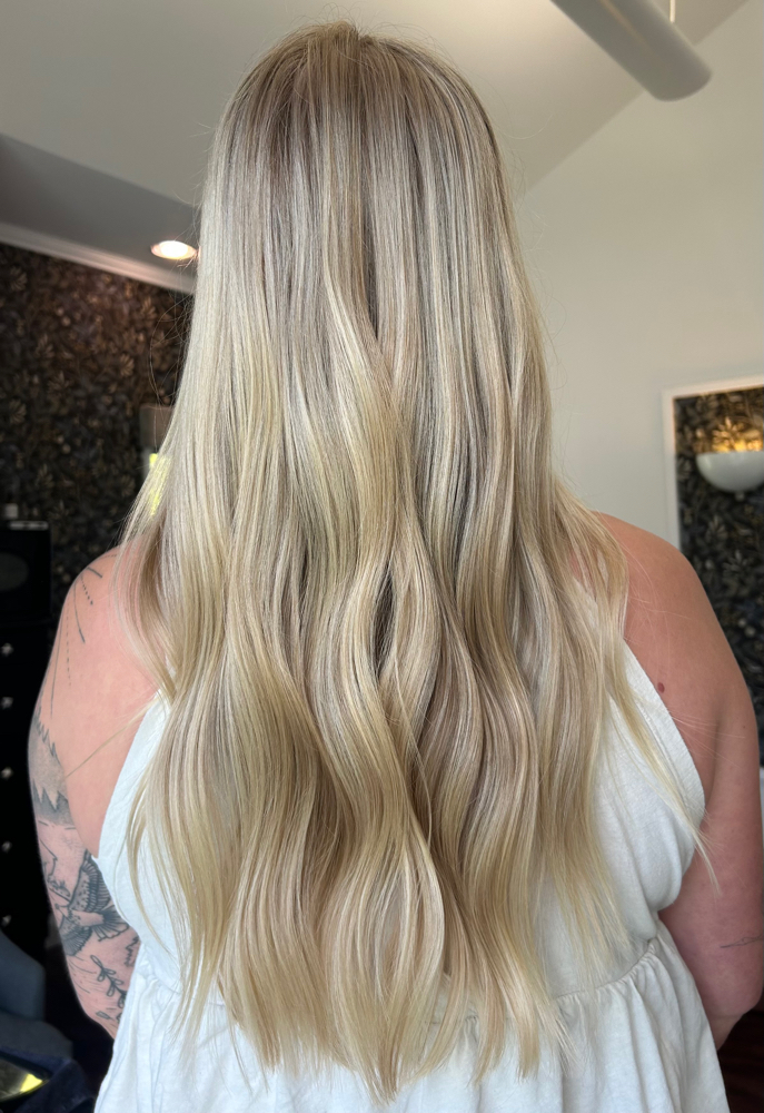 Full Blonding/Balayage + Haircut