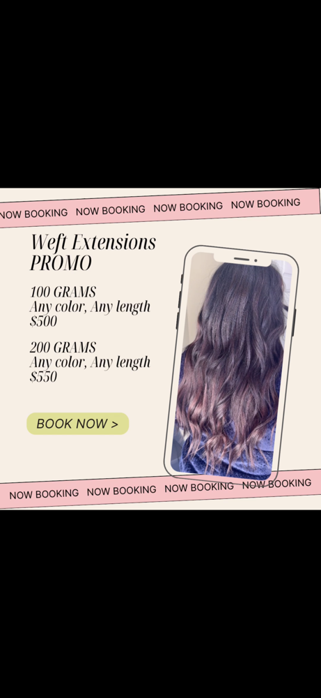 Hair extension promo