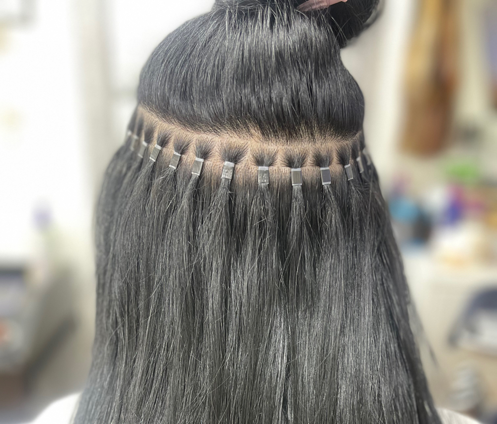 MICRO-BEADED HAND-TIED WEFT MOVE-UP