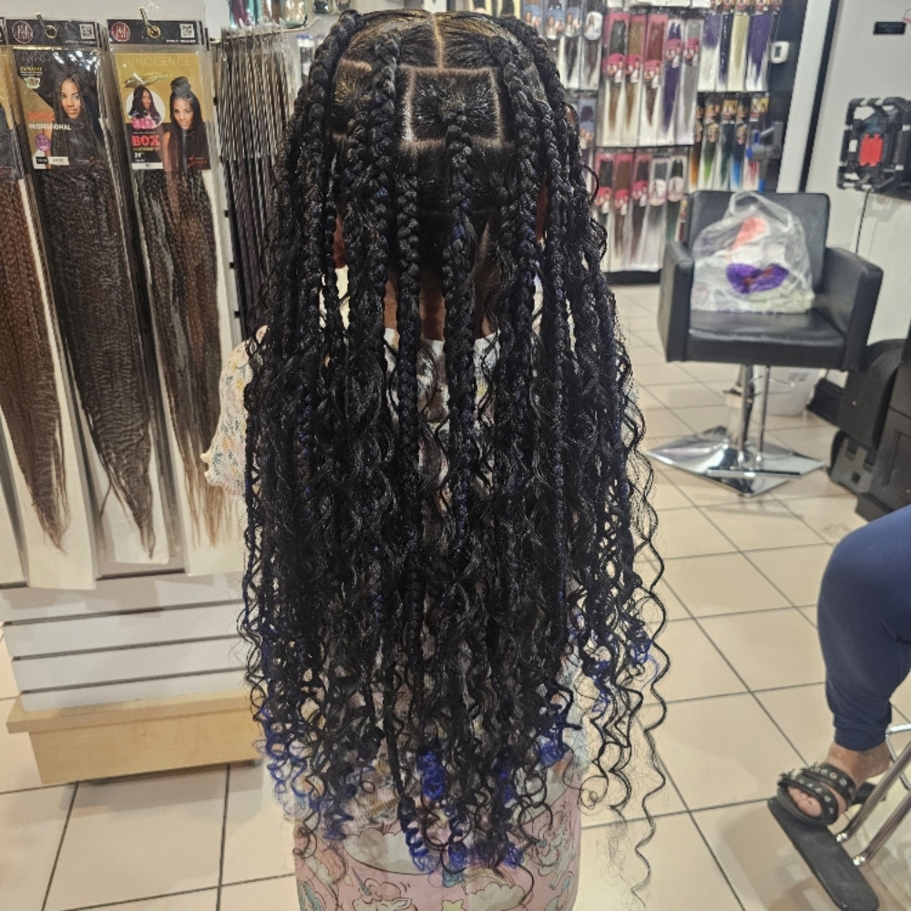 Large Boho Knotless at Mama Bear Beauty Hair Care in Abilene, TX