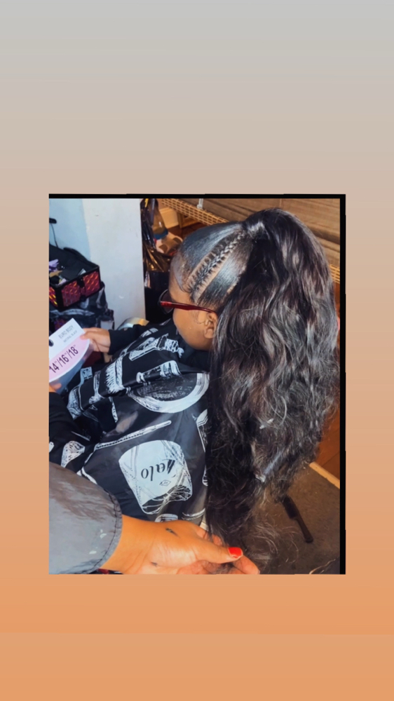 Half Up Half Down/quick Weave