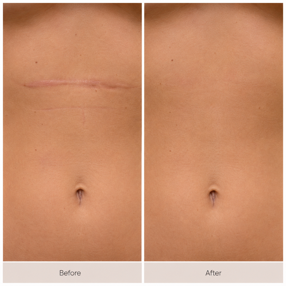 Upper Abdomen Scar Camouflage at Restored Hue Paramedical Studio in Atlanta, GA