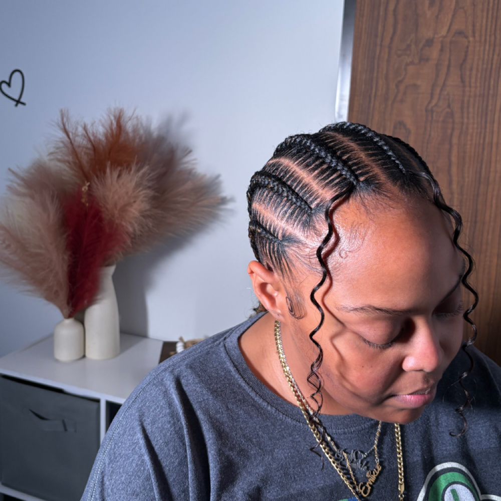 6 stitch braids at TheBraidSpot in Houston, TX