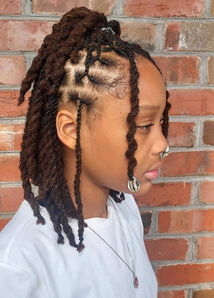 Loc Retwist Simple Shoulder Length at Crown Adjustments in Havelock, NC