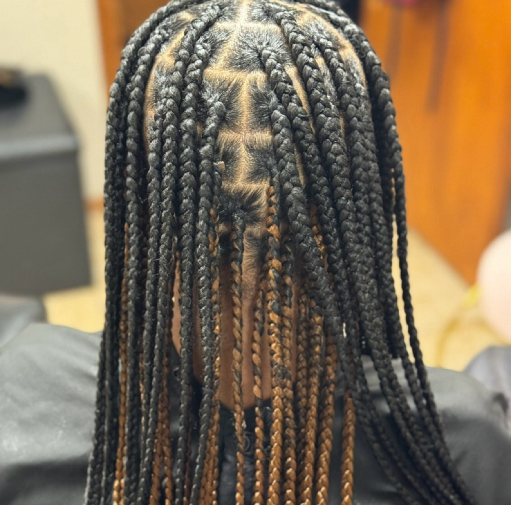 Medium Knotless Box Braids at Skinsational Beauty Boutique in Bethany, OK