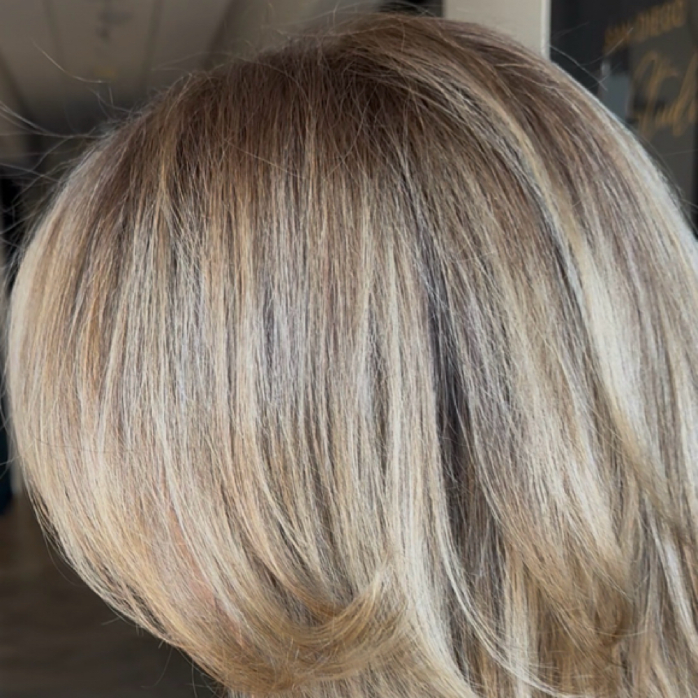 Grey Blending Maintenance at Get AT me Beauty in Chula Vista, CA