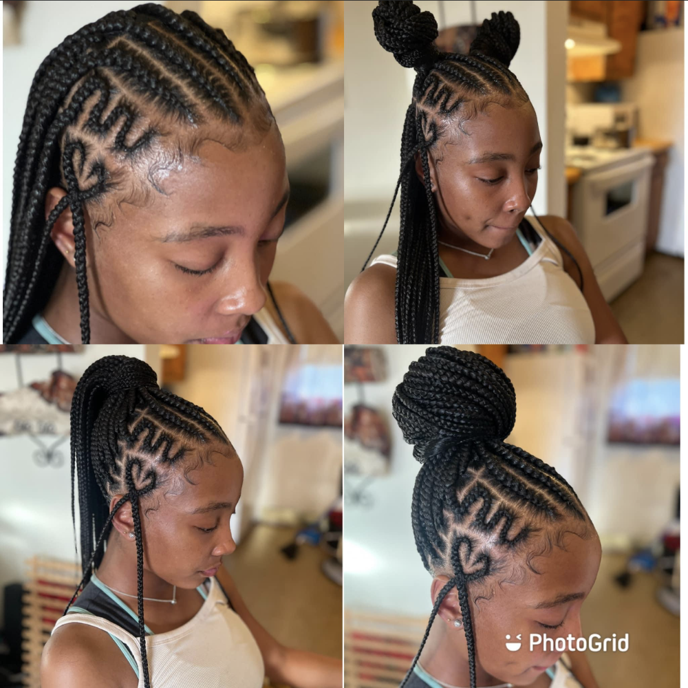 1 Layer Knotless Braidz In The Back