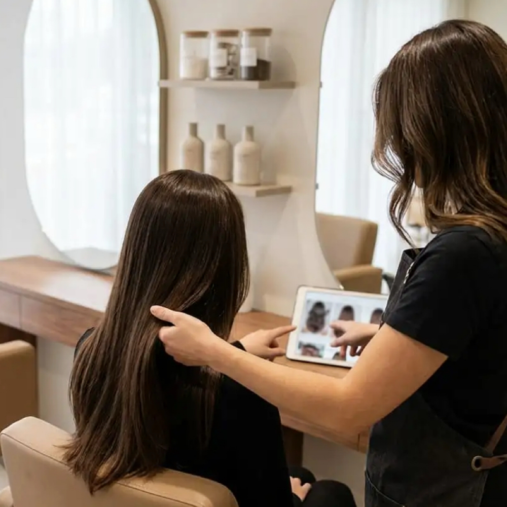Consultation at Gina’s Hair Room in Haltom City, TX