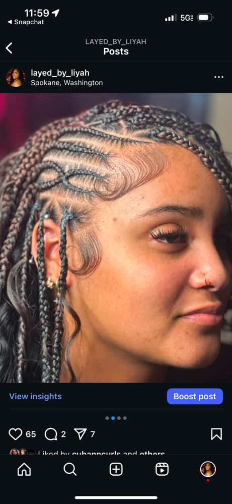 Fulani Braids at Layed By Liyah in Yakima, WA