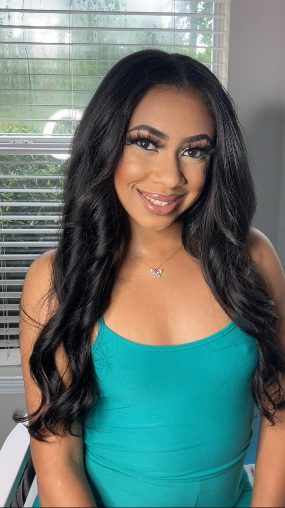 Silk Press With Clip Ins