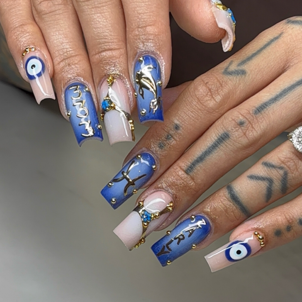 Long Full Set at 5ivestarnails in Parma Heights, OH