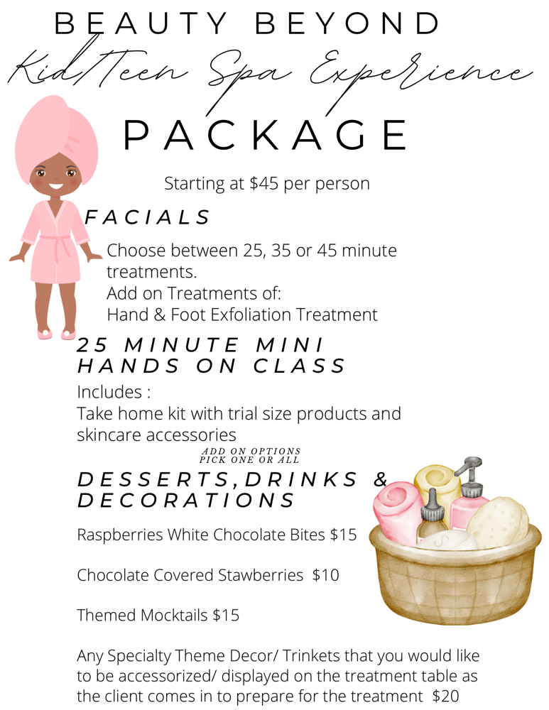 Kids/ Teen Spa Experience