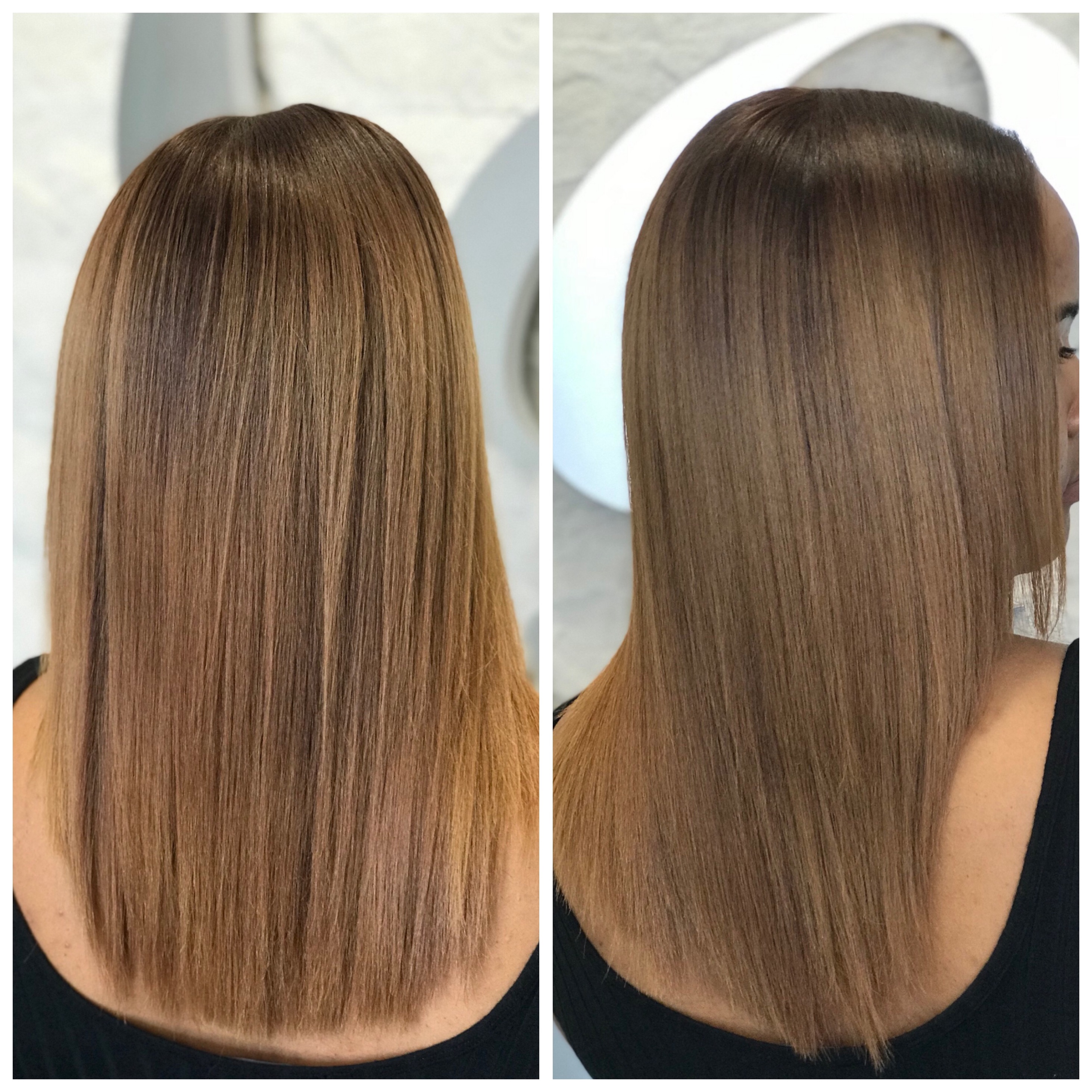 Silk Press-fine/med length hair