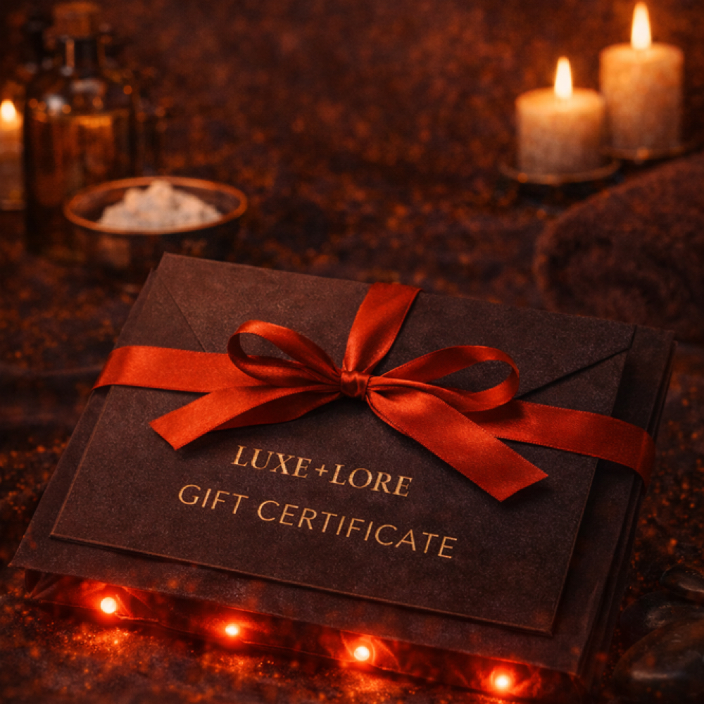Gift certificate at LUXE+LORE esthetics in Fort Madison, IA