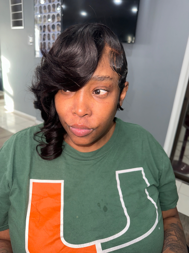 Quick weave short styled cut