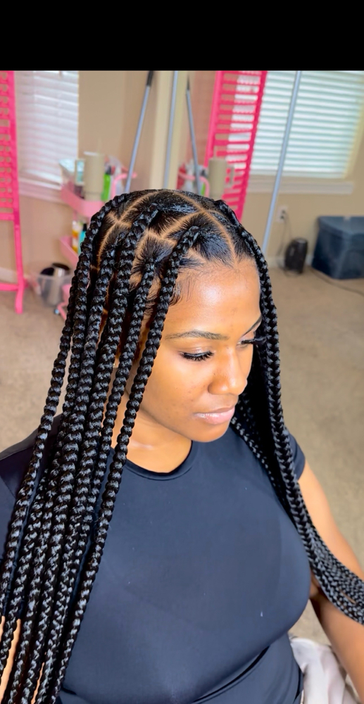 Large Knotless Braids