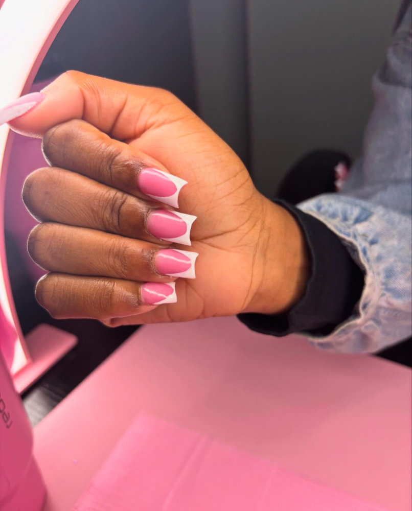 Medium Frenchies at Pink Velvet Nail Studio in Arlington, TX