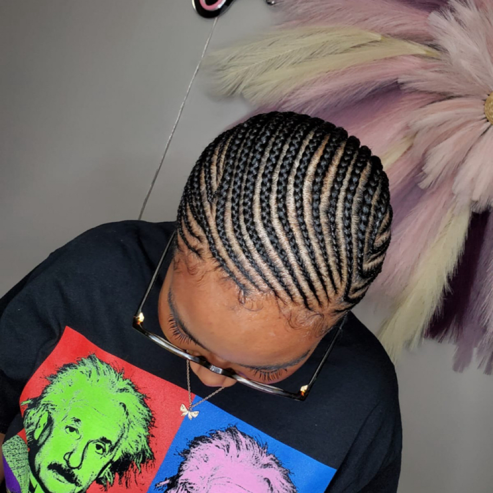 Small Design All Back Style at Glow Braiding Atlanta in Kennesaw, GA