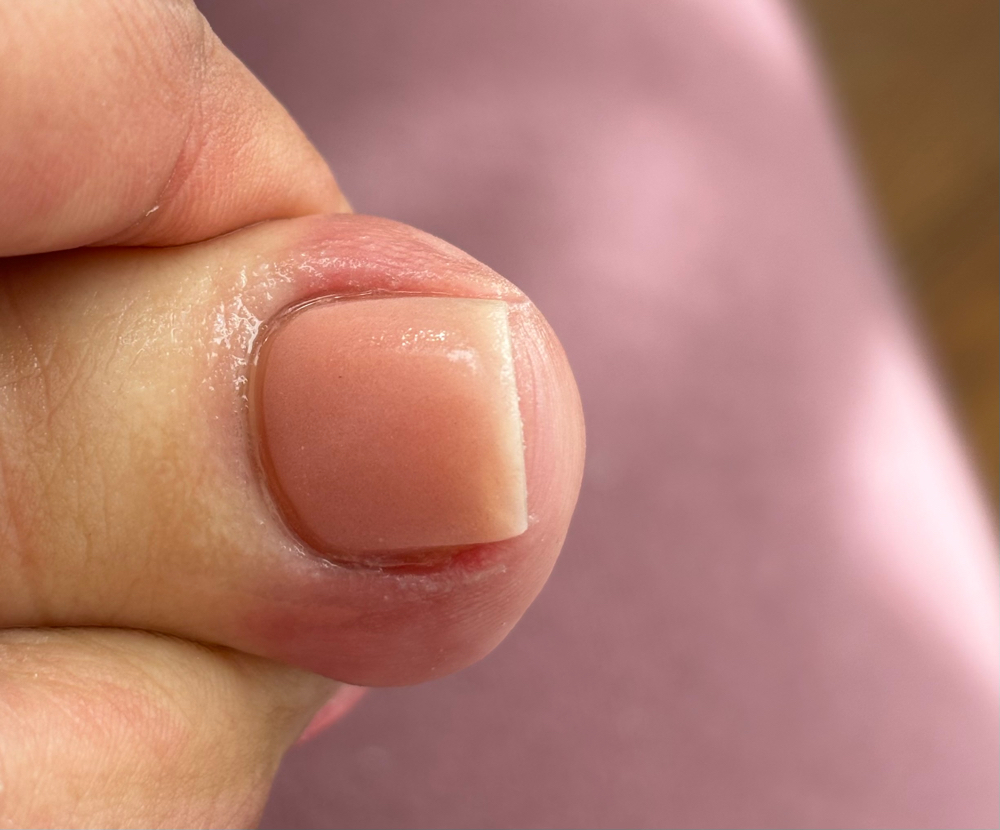 Pedicure color acrylic