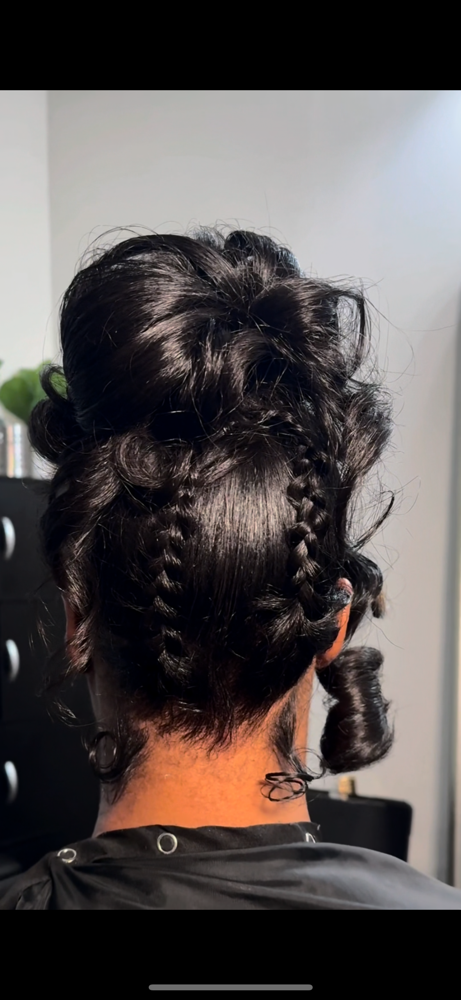 Silk Press w | UpDo (weave not INCL