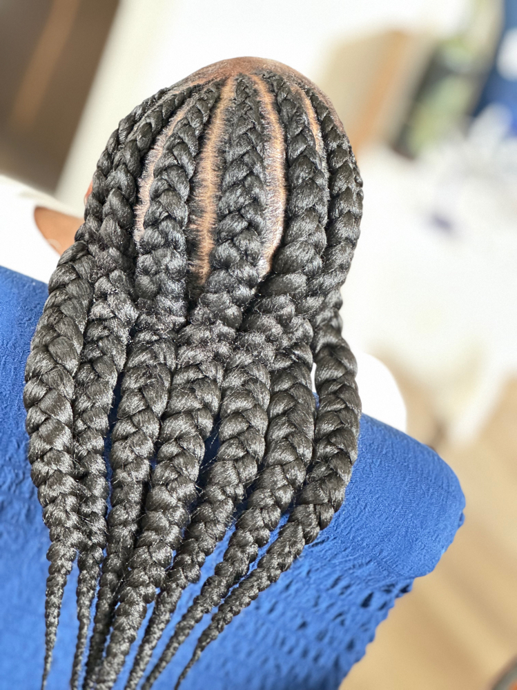 4-7 Jumbo Feedin Braids at Goddess Stylez in Sealy, TX