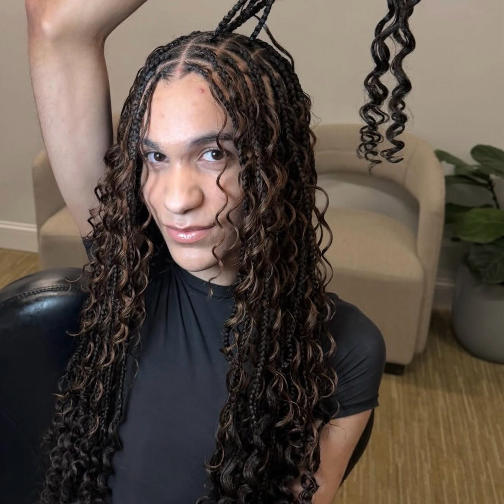 Small Boho Knotless Braids at Diliaspecialtouch LLC in Dracut, MA