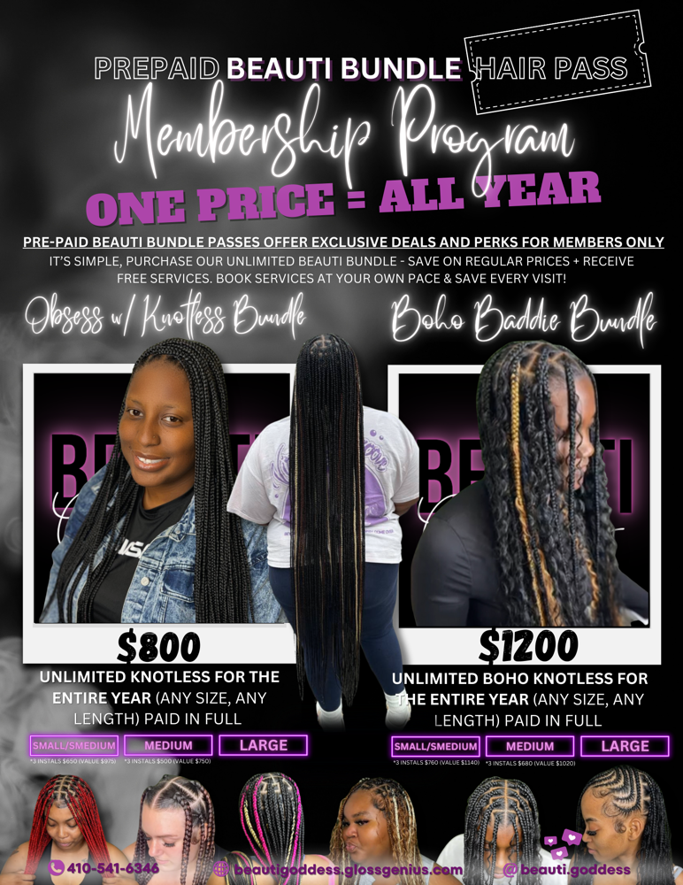 Knotless Braid Membership
