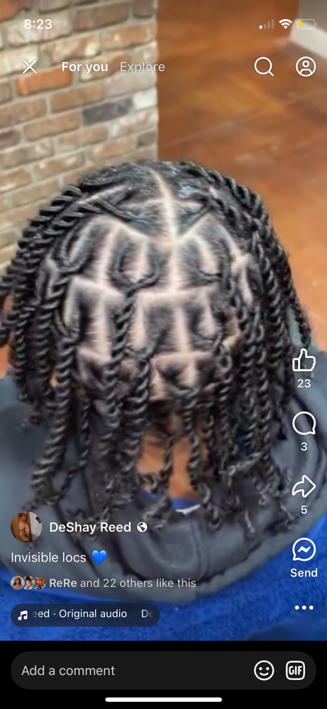 Invisible Locs with no weave