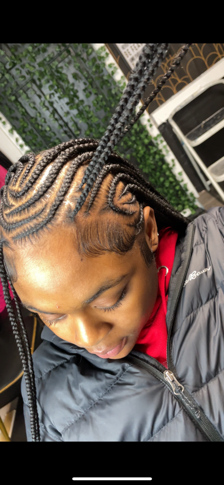 Aztec Flip Over Fulani Braids