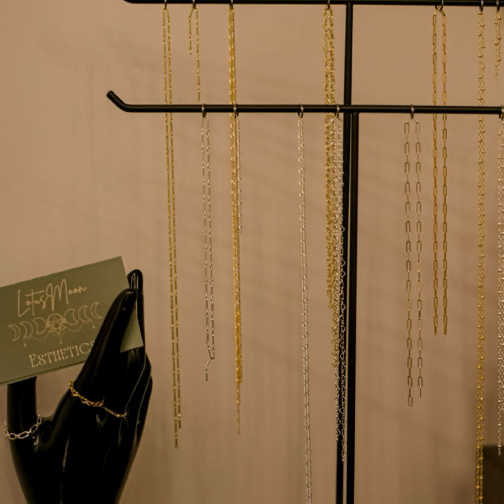 Silver Belly Chain at Lotus Moon Esthetics in Mesa, AZ