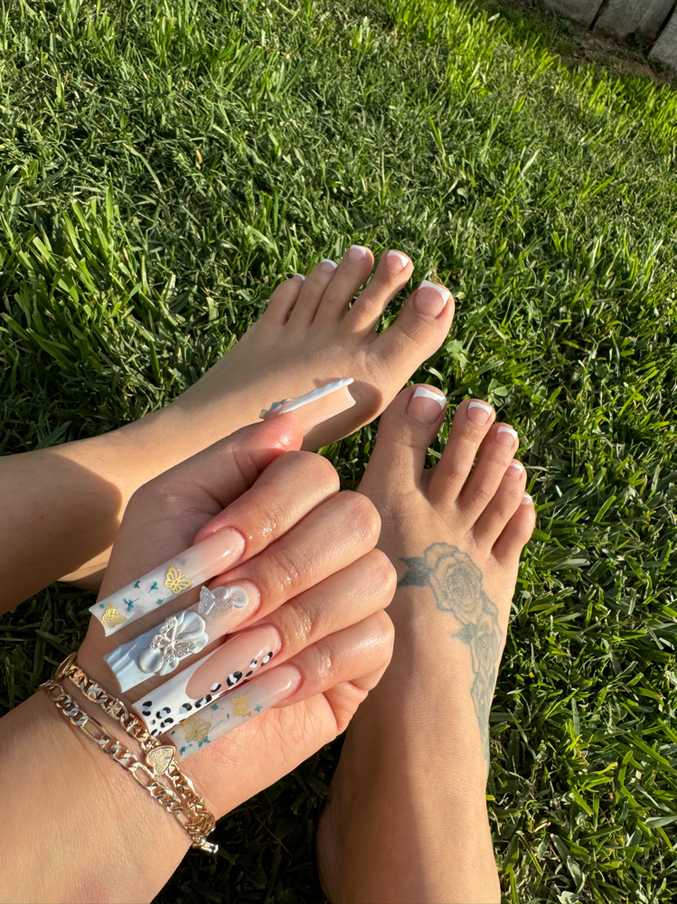 Full Set & Glam Rose Pedi Bundle