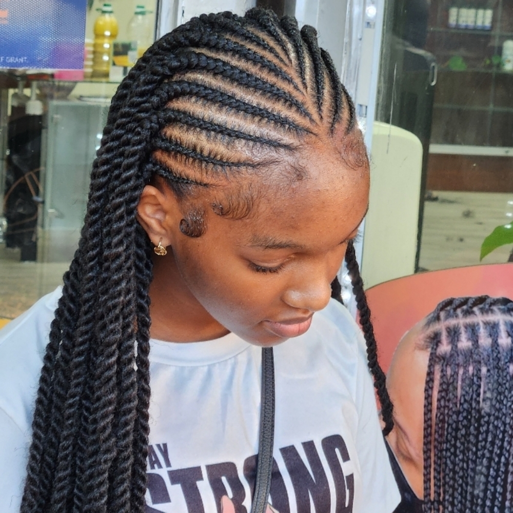 Twist/ Cornrows at MaryamuAfricanbraids in Newark, NJ