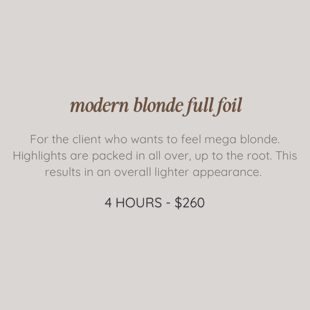 Modern Blonde Full Foil