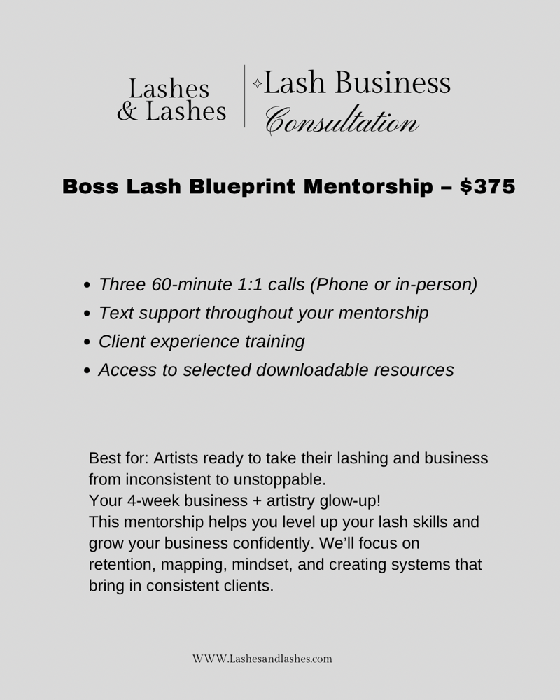 Boss Lash Blueprint Mentorship