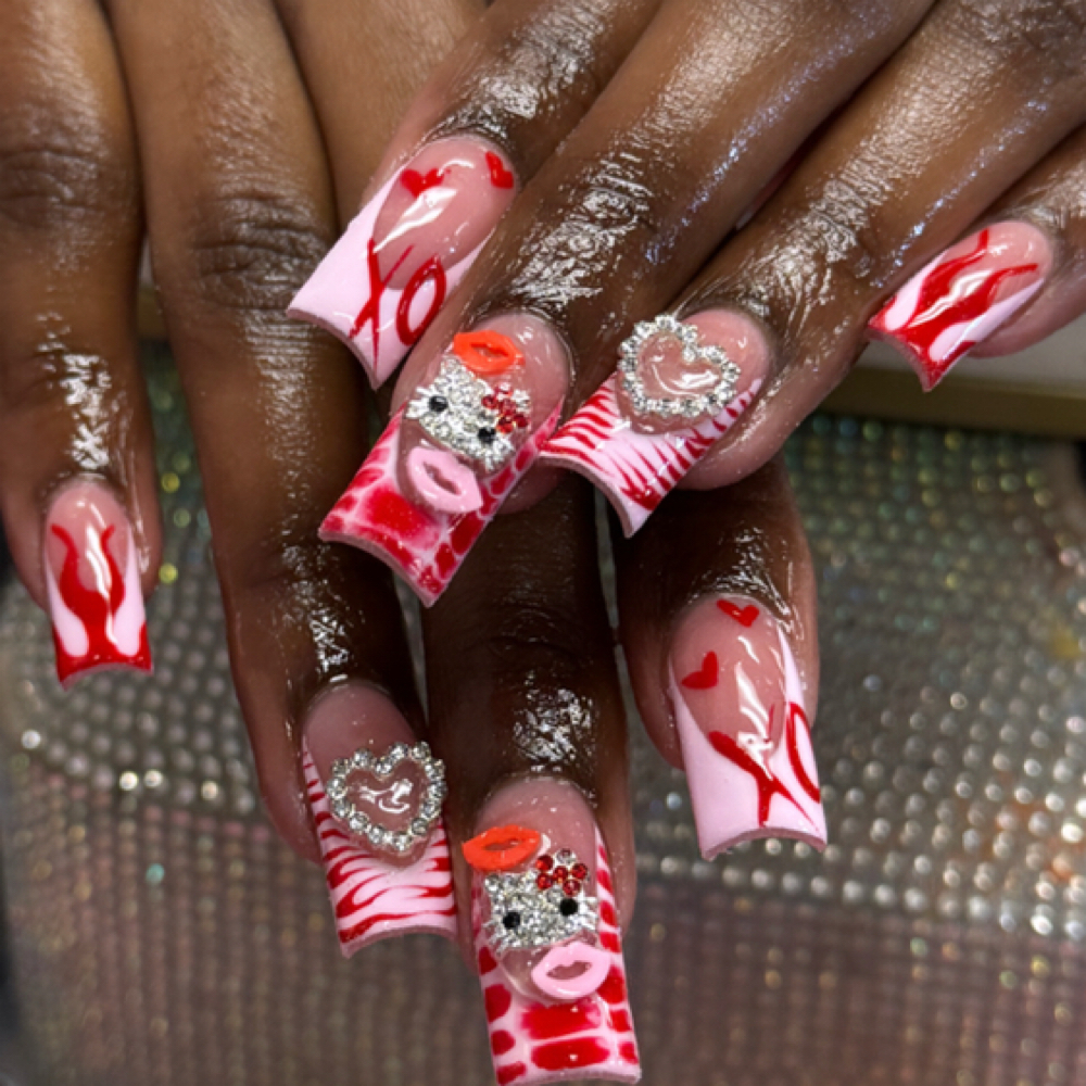 Long Set at N.B.K Nails in Milwaukee, WI