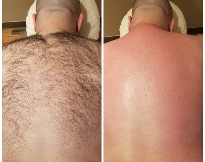 men’s full back wax