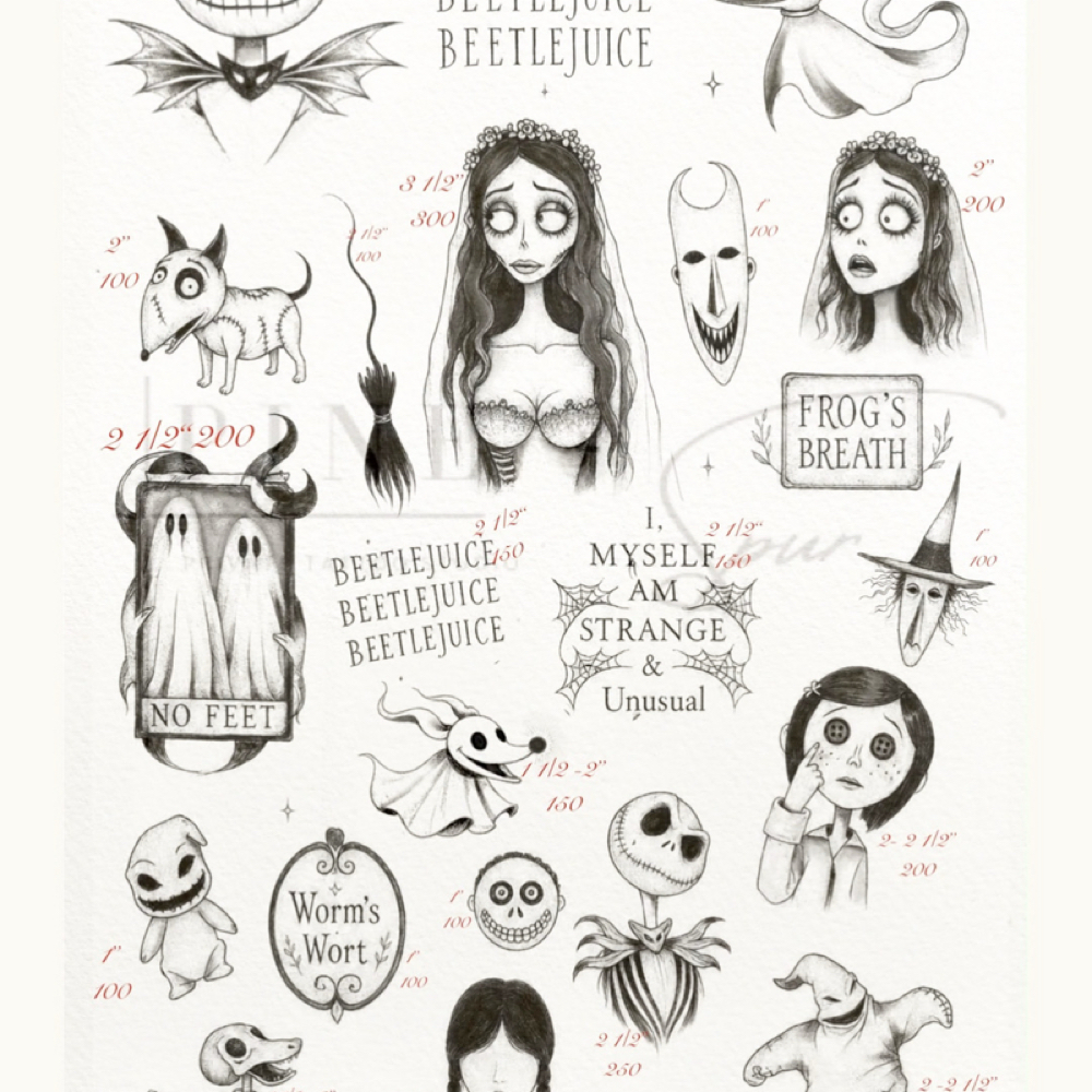 September Tiny Flash Event at Pine + Spur Tattoo in Southwick, MA
