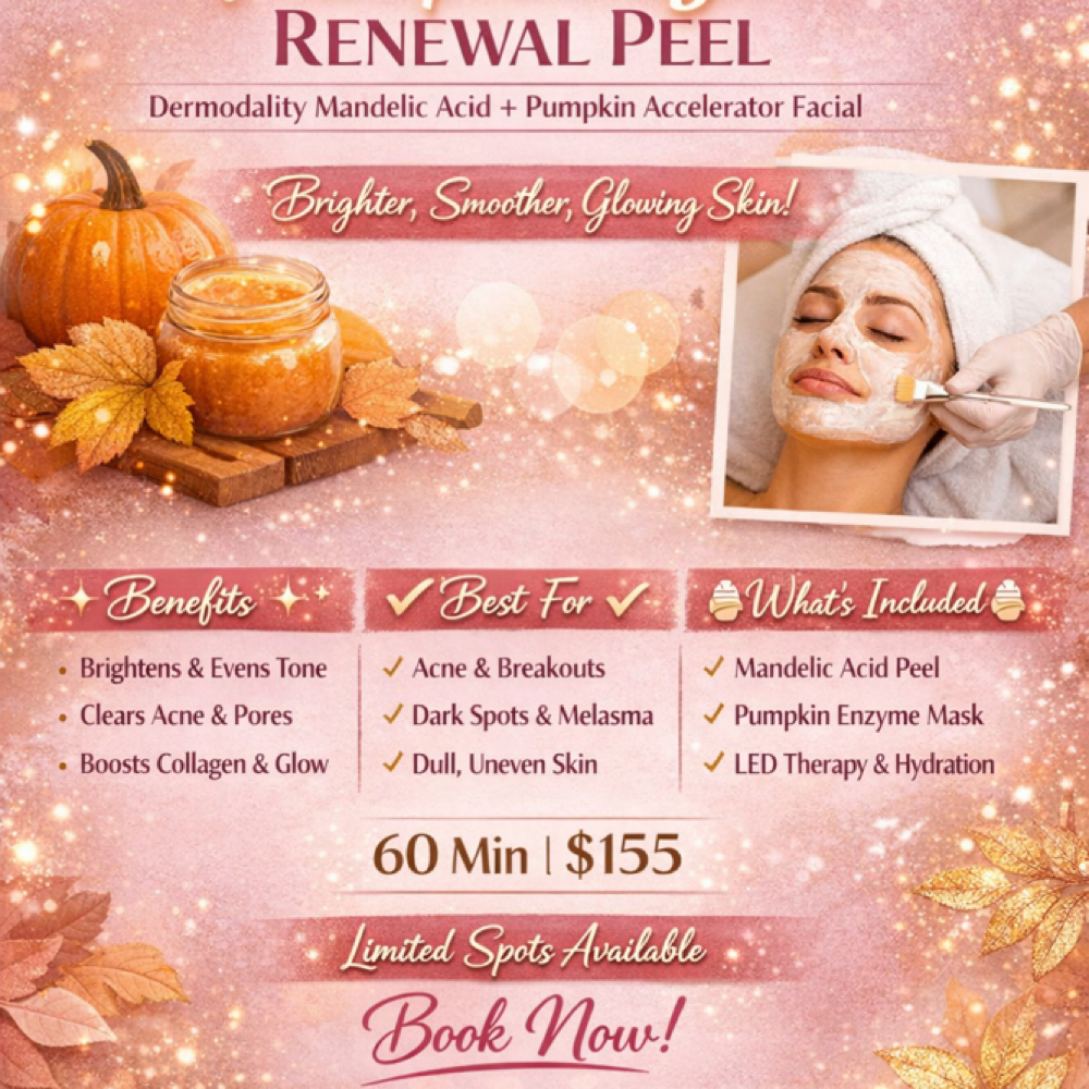 🍁✨ Pumpkin Glow Renewal Peel at Lux Aesthetics in Moreno Valley, CA