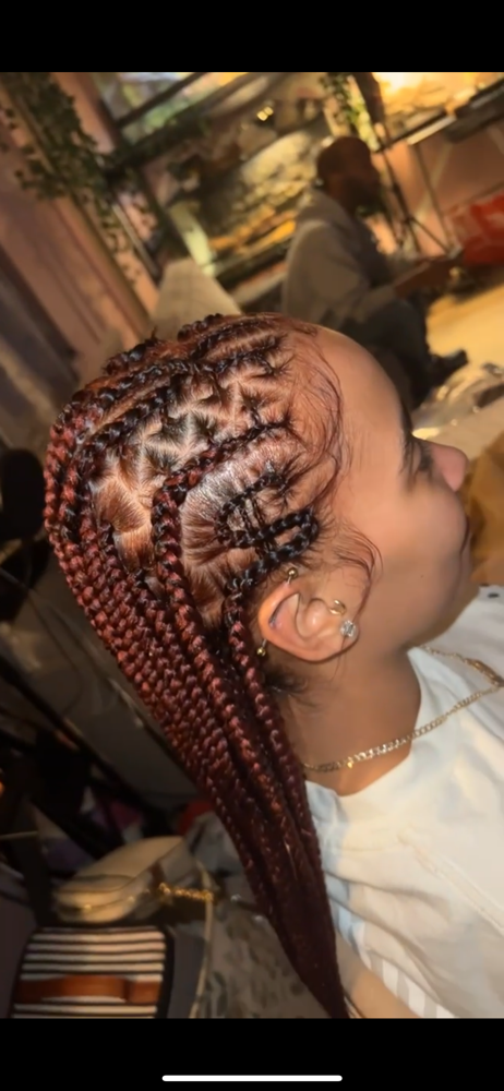 Half half knotless