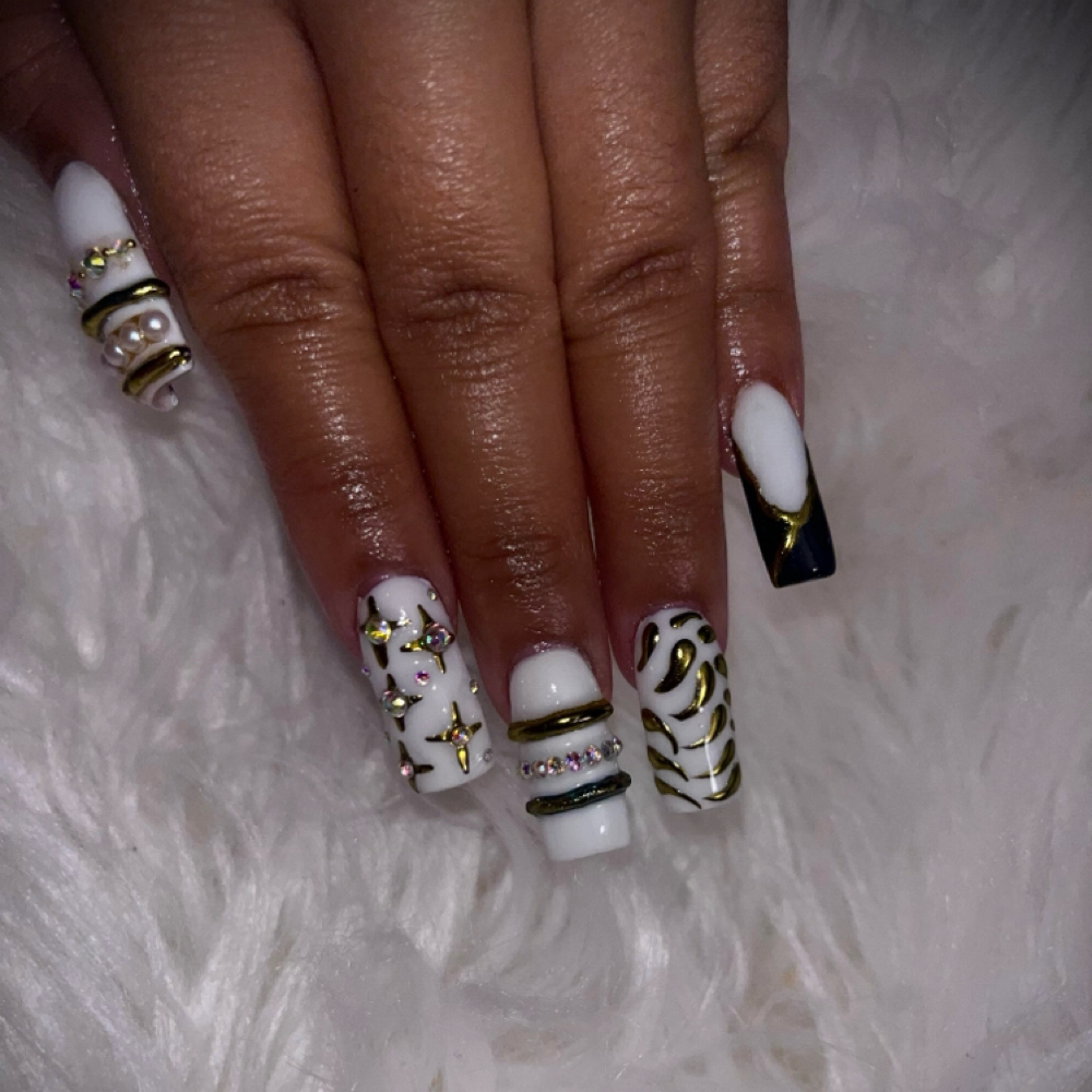Acryl Gel (Poly Gel) Extended Nails at Mariangelie  Perales