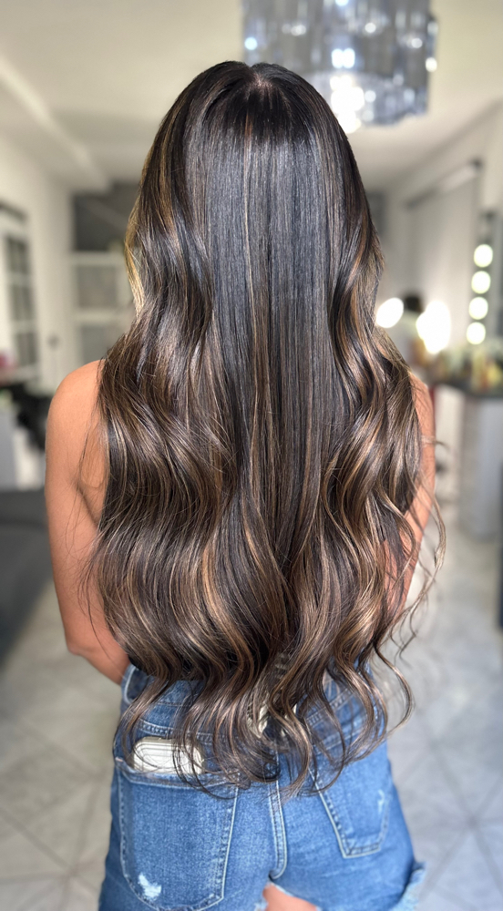 Soft Balayage Technique+Roots Smudg